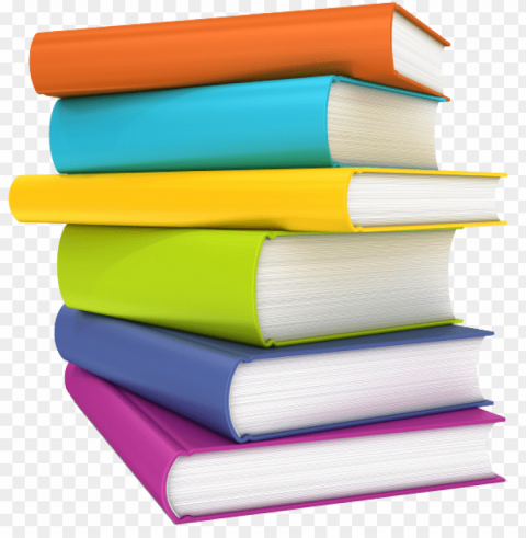 ick to your back to school budget - colorful stack of books PNG for design
