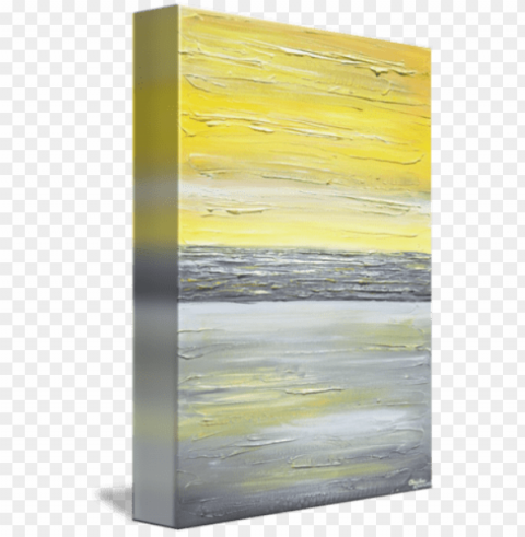 iclee print art abstract yellow grey painting vertical - yellow white and black abstract art grey wall HighQuality PNG Isolated on Transparent Background