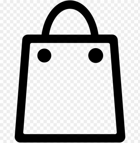 icon app store - outline of a shopping ba Isolated Subject in Transparent PNG Format