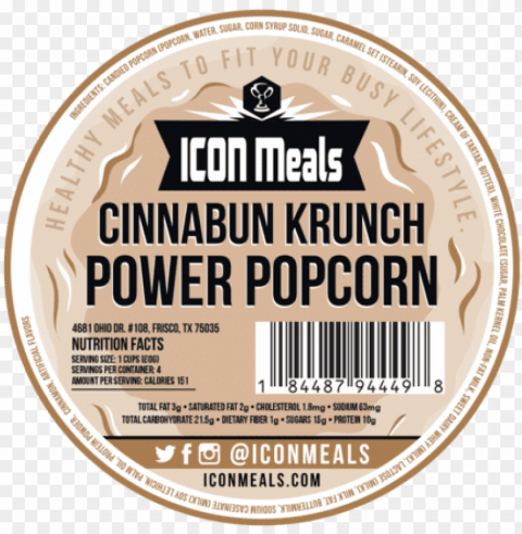 icon meals protein popcorn cinnabun krunch icon meals - icon meals inc PNG transparent photos vast collection