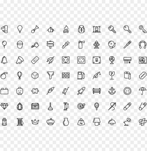 icon objects - thin stroke icons Transparent PNG images wide assortment