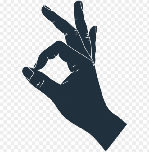 icon of a hand doing an ok sign - icon Isolated PNG Graphic with Transparency