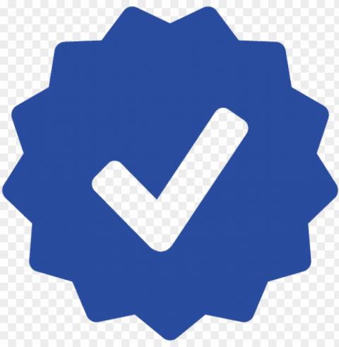 icon of solid white check mark inside solid blue award - approval icon PNG files with clear background