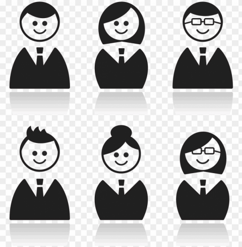 icon profile - business people icon vector PNG with transparent backdrop
