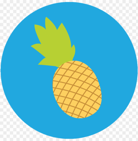 icon round pineapple - pineapple icon circle Clean Background Isolated PNG Illustration