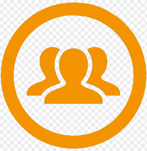 icon user conference - people icon orange Transparent PNG Isolated Object