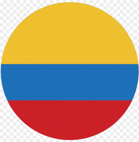 Ícono Con Bandera De Colombia - Circle Isolated PNG Element With Clear Transparency