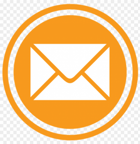 icono correo electrónico naranja - email Transparent Background PNG Isolated Icon