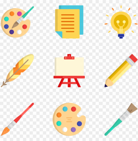 icons free vector painting tools - brush icon vector Transparent Background Isolated PNG Item