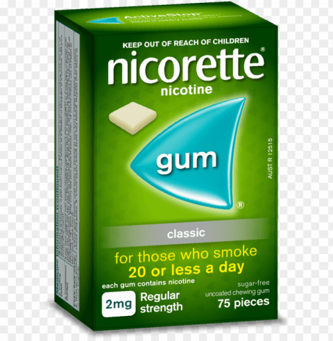 icorette gum classic - nicorette inhaler HighQuality Transparent PNG Object Isolation