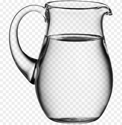 icsart color - jug with water clipart black and white PNG Image Isolated on Transparent Backdrop
