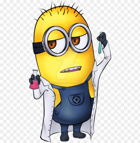 icture black and white stock digital version by utopiebleue - minions in lab coats PNG files with clear background variety