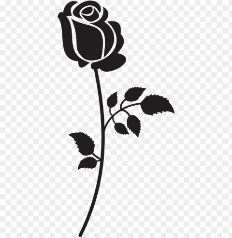 icture free download silhouette at getdrawings com - black and white rose clipart Isolated Character in Clear Transparent PNG