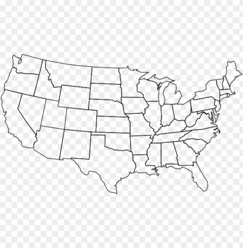 icture freeuse download blank state large of the - blank map of us PNG for web design