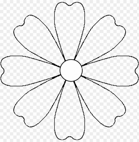 icture freeuse download flower daisy template big - 8 flower petal template PNG images with high-quality resolution