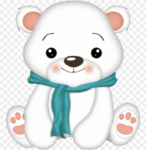 icture freeuse download kawaii clipart polar bear - cute polar bear clipart Transparent PNG Isolated Item
