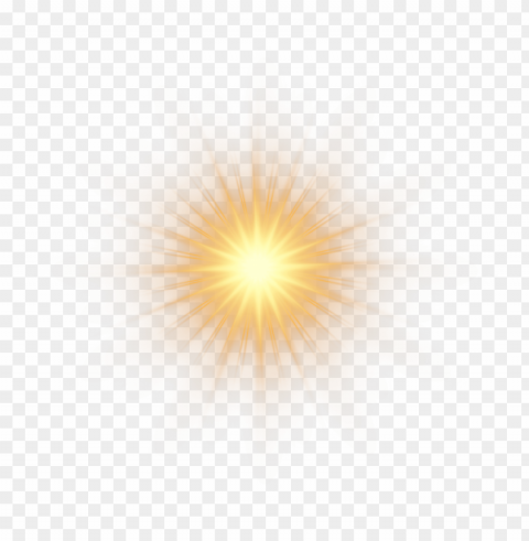 Golden Sun on PNG Image with Clear Background Isolation