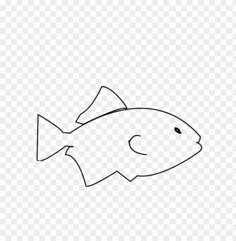 icture freeuse library bass fish clipart - fish outline transparent Isolated Artwork with Clear Background in PNG