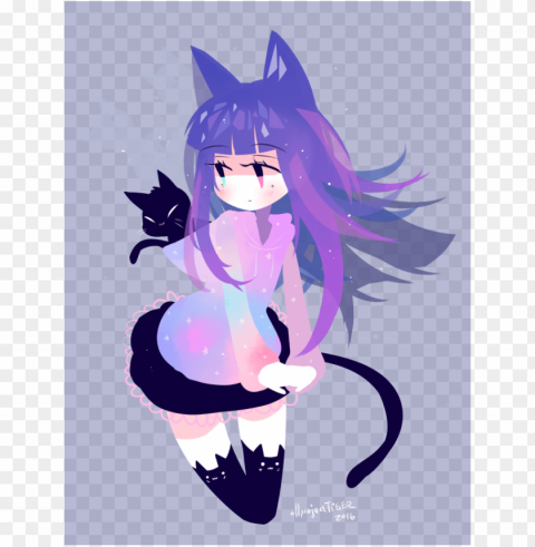 icture library download http ir dr tumblr com image - anime galaxy cat girl Isolated Graphic on Clear PNG