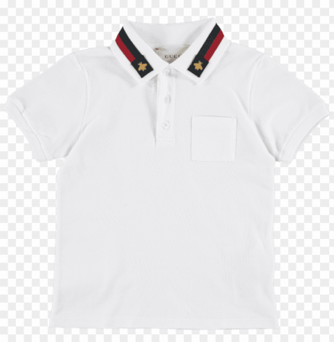 icture of insect applique & stripe collar polo shirt - gucci baby polo shirt PNG images with no limitations