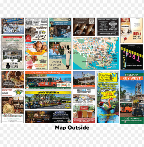 icture of key west free map brochure outside Isolated Icon in Transparent PNG Format