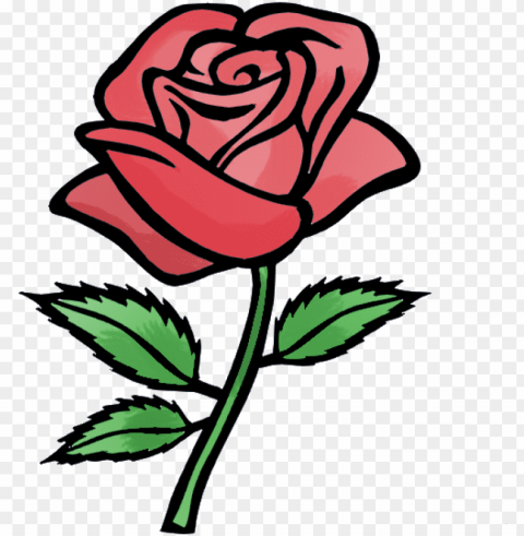 ictures of cartoon roses - red rose easy drawi Free PNG images with transparent layers