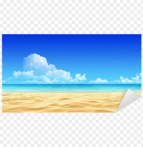 idyllic tropical sand beach background - beach view PNG clipart with transparency