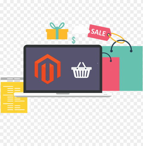 if you're looking to hire the services of magento developers - magento graphic PNG for presentations
