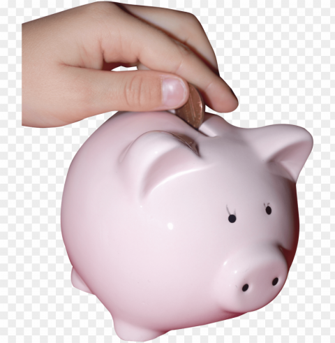 iggy bank transparent - put money in piggy bank PNG images with clear cutout