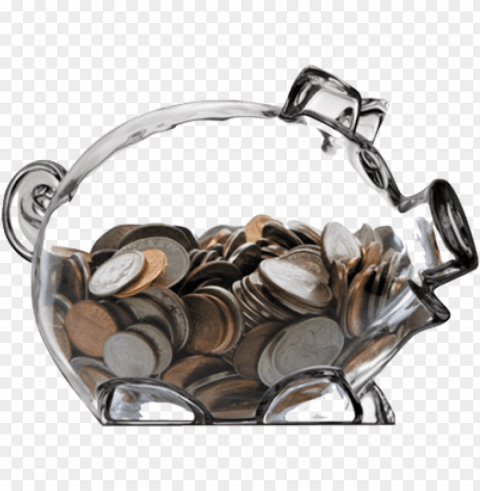 iggy bank background download - glass piggy bank with money Isolated Graphic on Clear Transparent PNG
