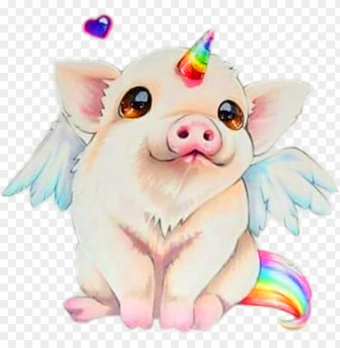 iggy unicorn pig cute animal fantacy creative remixit - cute pig unicorn drawi Transparent PNG graphics library