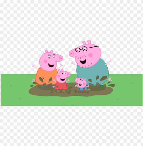 ig's garden get creative with our unique colouring - wall decal peppa pig - family muddy puddles peel and PNG images with alpha background