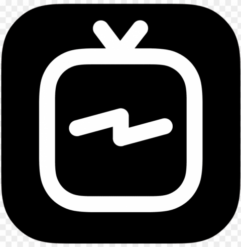 igtv logo icon black and white - instagram tv logo vector Transparent PNG graphics assortment