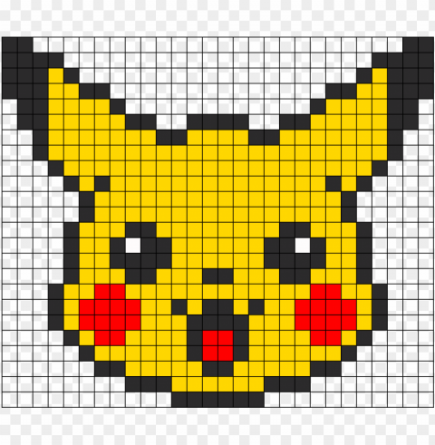 ikachu perler bead patter PNG transparent images for websites PNG transparent with Clear Background ID d32211d4