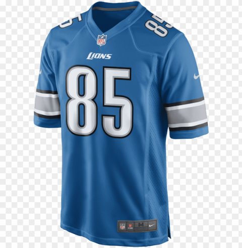 ike nfl detroit lions men's football home game jersey - detroit lions jersey nike Transparent PNG Isolated Graphic Element