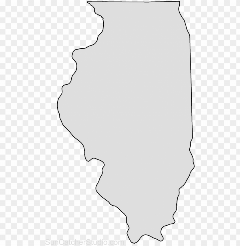 illinois map outline shape state stencil clip art scroll - state of illinois clip art Transparent Background Isolated PNG Design