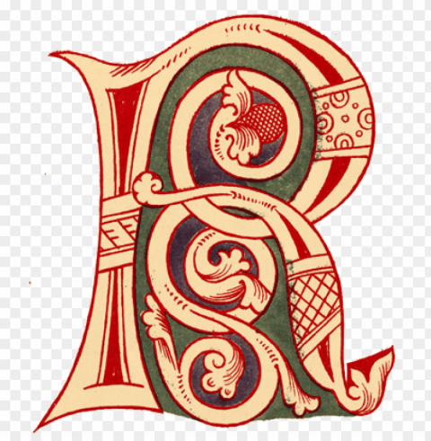 illuminated letter r Transparent PNG images for printing