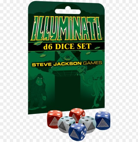illuminati d6 dice - illuminati card game Isolated Object on Transparent PNG