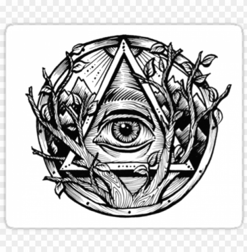 illuminati tattoo - triangulo con ojo tatuaje PNG design