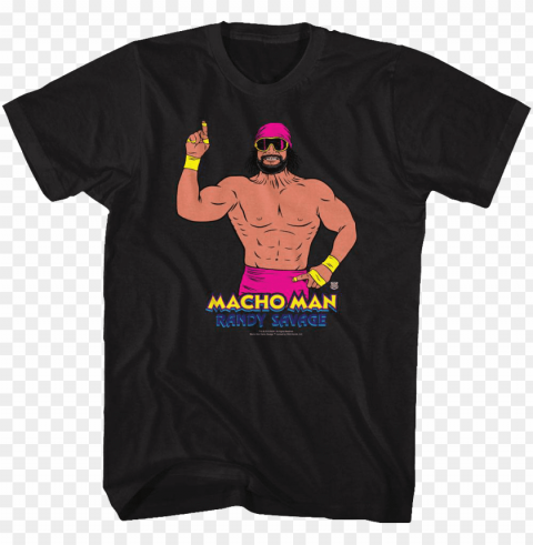 illustrated macho man randy savage t PNG with Isolated Object and Transparency