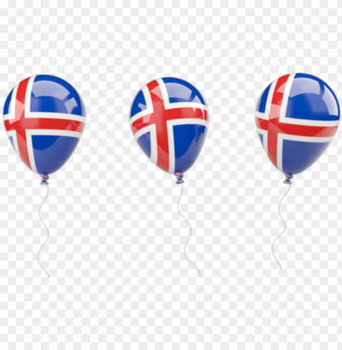 Illustration Of Flag Of Iceland - Croatia Balloo Transparent PNG Isolated Element