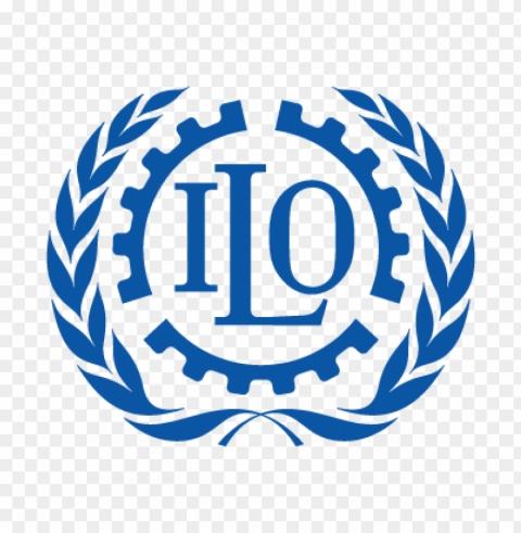 ilo international labour organization logo vector PNG Graphic Isolated with Transparency