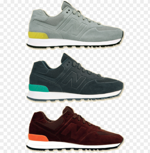 i'm a fan of these new balance shoes - new balance 574 sonic weld - grey Isolated Illustration on Transparent PNG