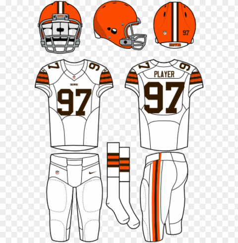 i'm selling decal sheet for the cleveland browns electric - cleveland browns new uniform home PNG format with no background