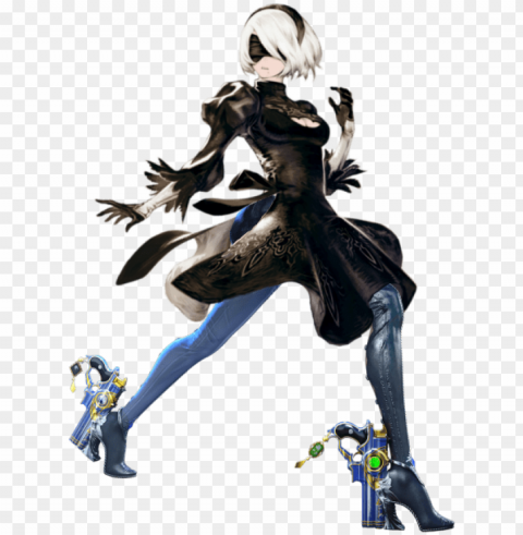 image - 2b nier automata Transparent Background PNG Isolated Design