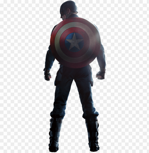 image capbacktwsrender marvel cinematic - captain america winter soldier Isolated Object on Clear Background PNG