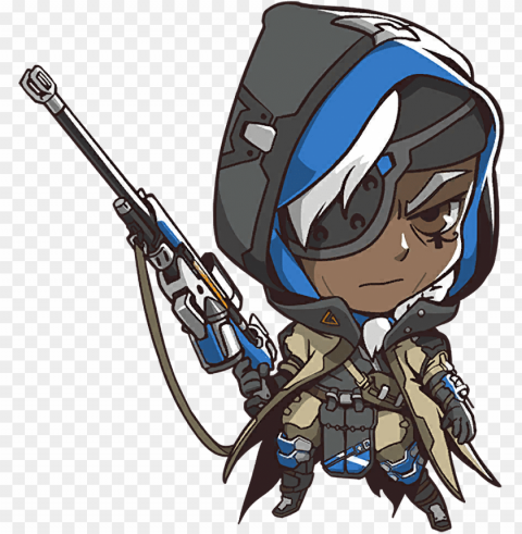 image cute wiki fandom - overwatch ana cute spray Transparent PNG Isolated Subject