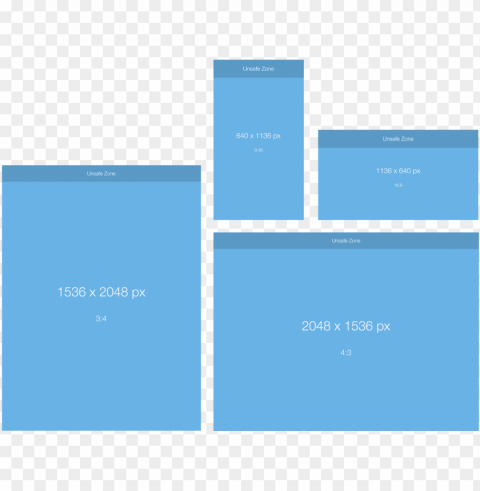 image dimensions and safe zones - ad size template PNG Isolated Object with Clear Transparency