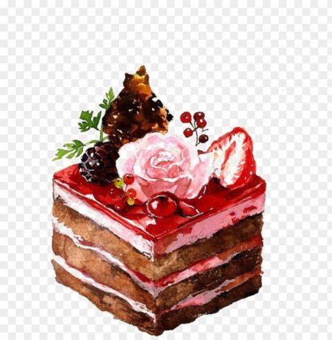 image du blog zezete2 - cake watercolor bread Isolated Graphic on Transparent PNG