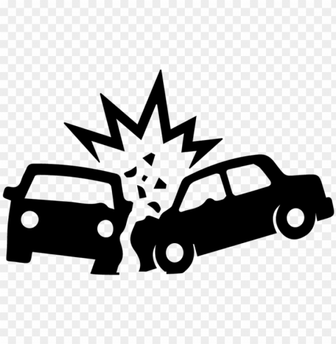  free download accident clipart - black and white car crash clipart PNG Image with Isolated Icon